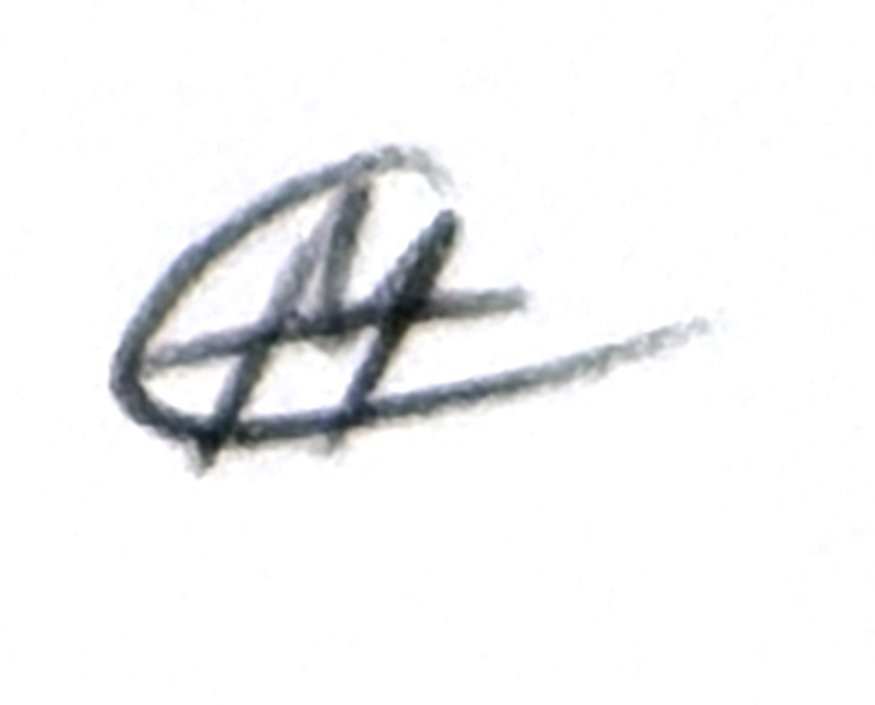 Michael Ahlefeldt - Signatur