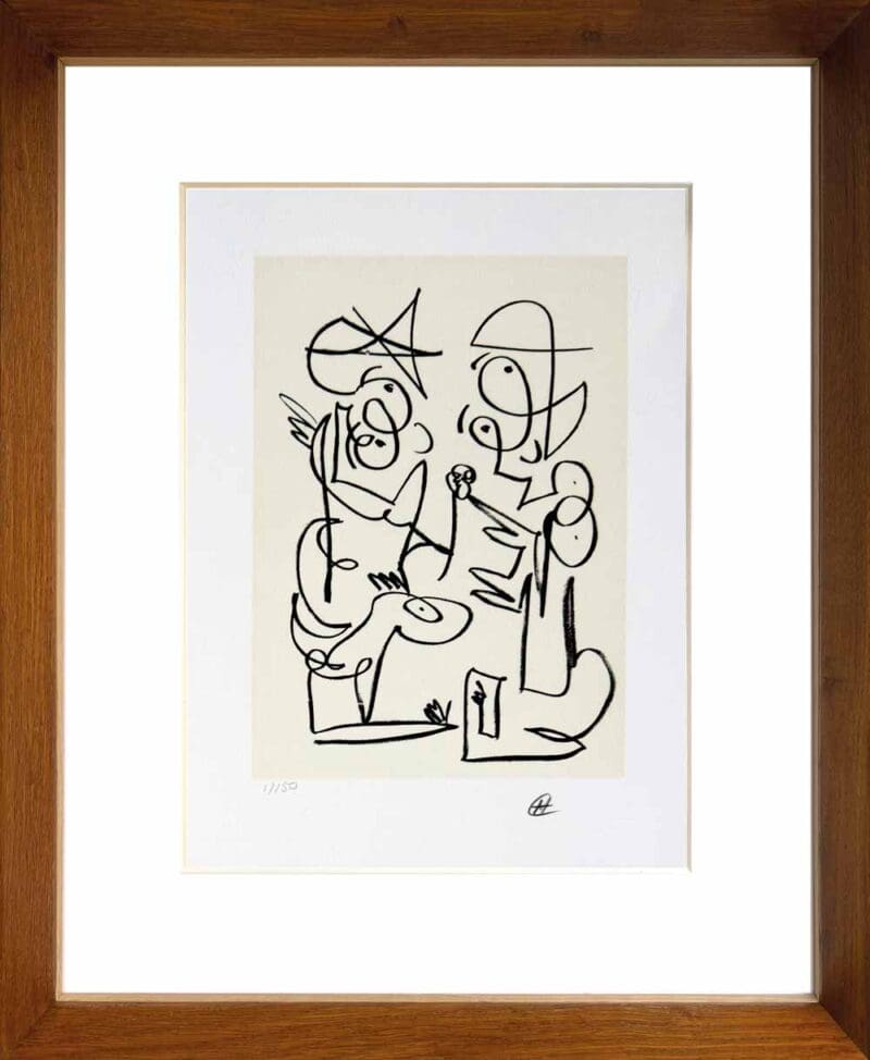 Indrammet litografi af Michael Ahlefeldt